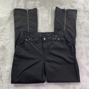 Vintage Harley Davidson Pants Womens 4 Black Y2K Motorcycle Bikercore Punk Goth